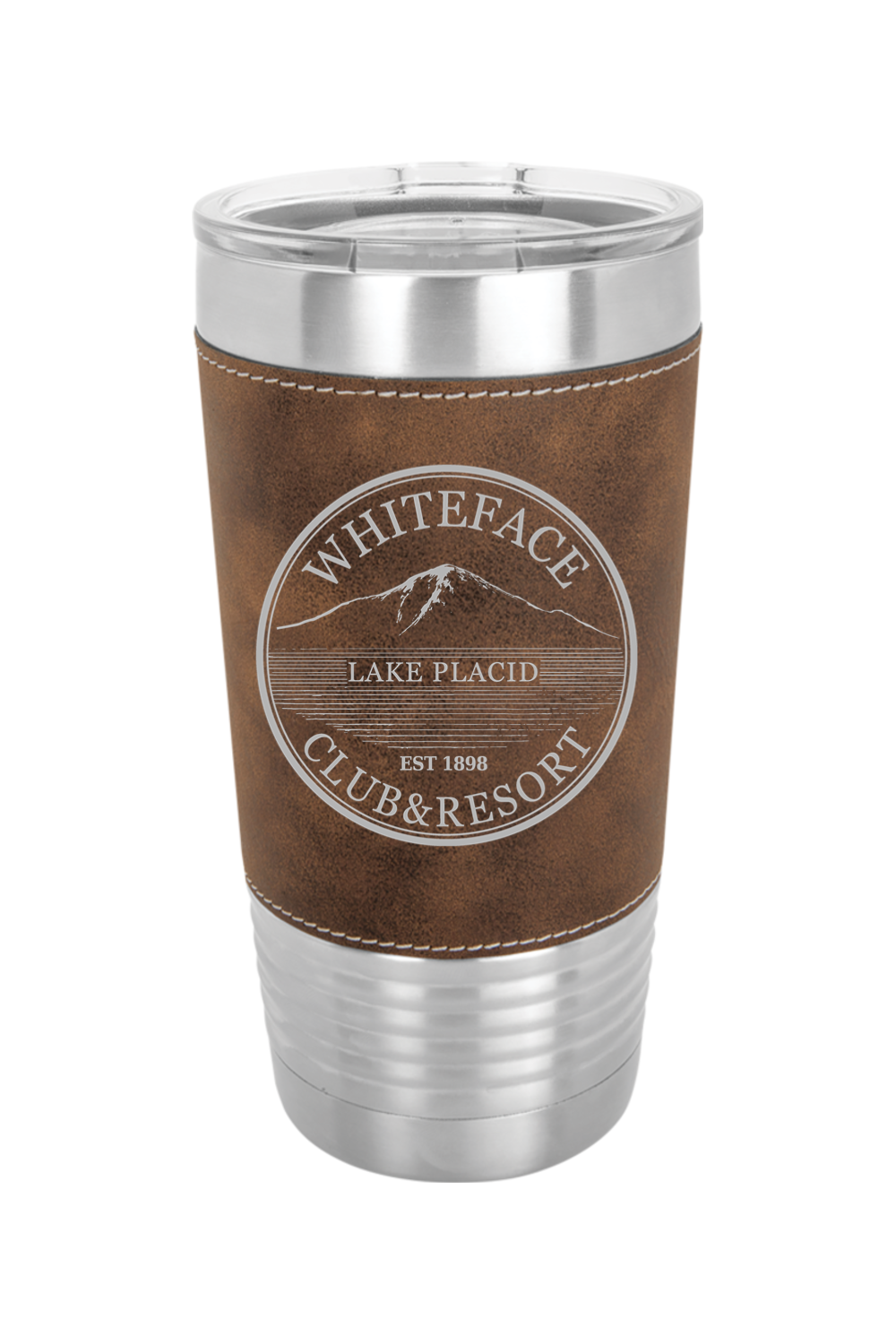 20oz Leatherette Insulated Tumbler with Clear Lid