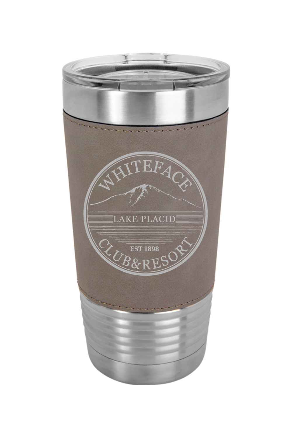 20oz Leatherette Insulated Tumbler with Clear Lid