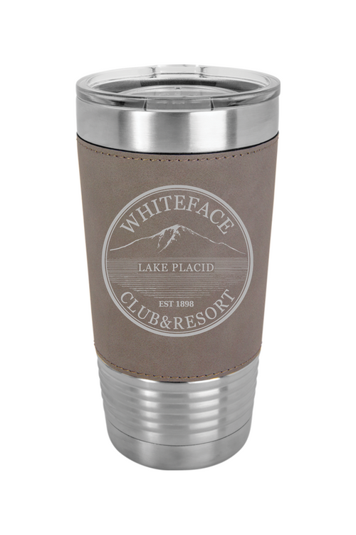 20oz Leatherette Insulated Tumbler with Clear Lid