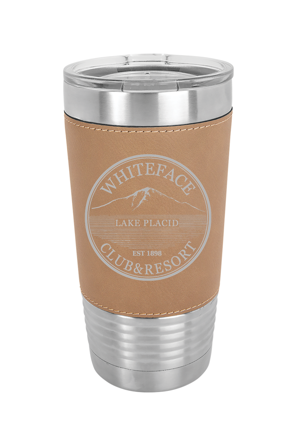 20oz Leatherette Insulated Tumbler with Clear Lid