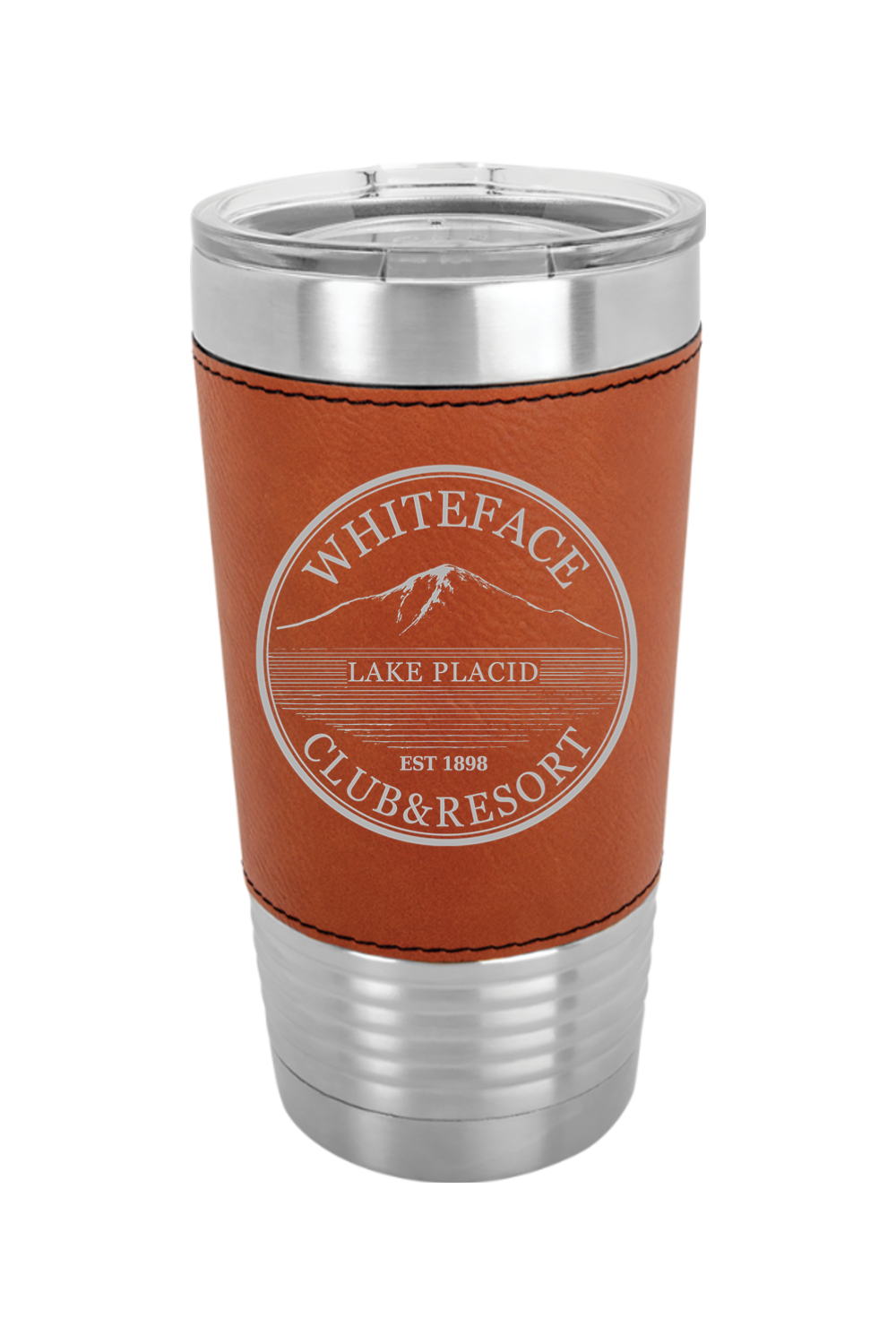 20oz Leatherette Insulated Tumbler with Clear Lid
